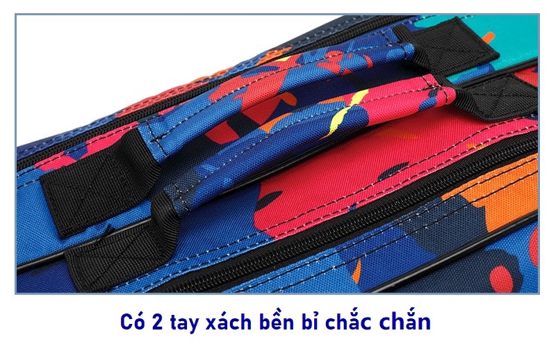 Túi Cầu Lông ,Tennis 2 Ngăn Ywyat C307 - Xanh Sắc Màu - Túi 5 Ngăn - Đựng 5 cây vợt - Có Ngăn Dựng Giày Riêng