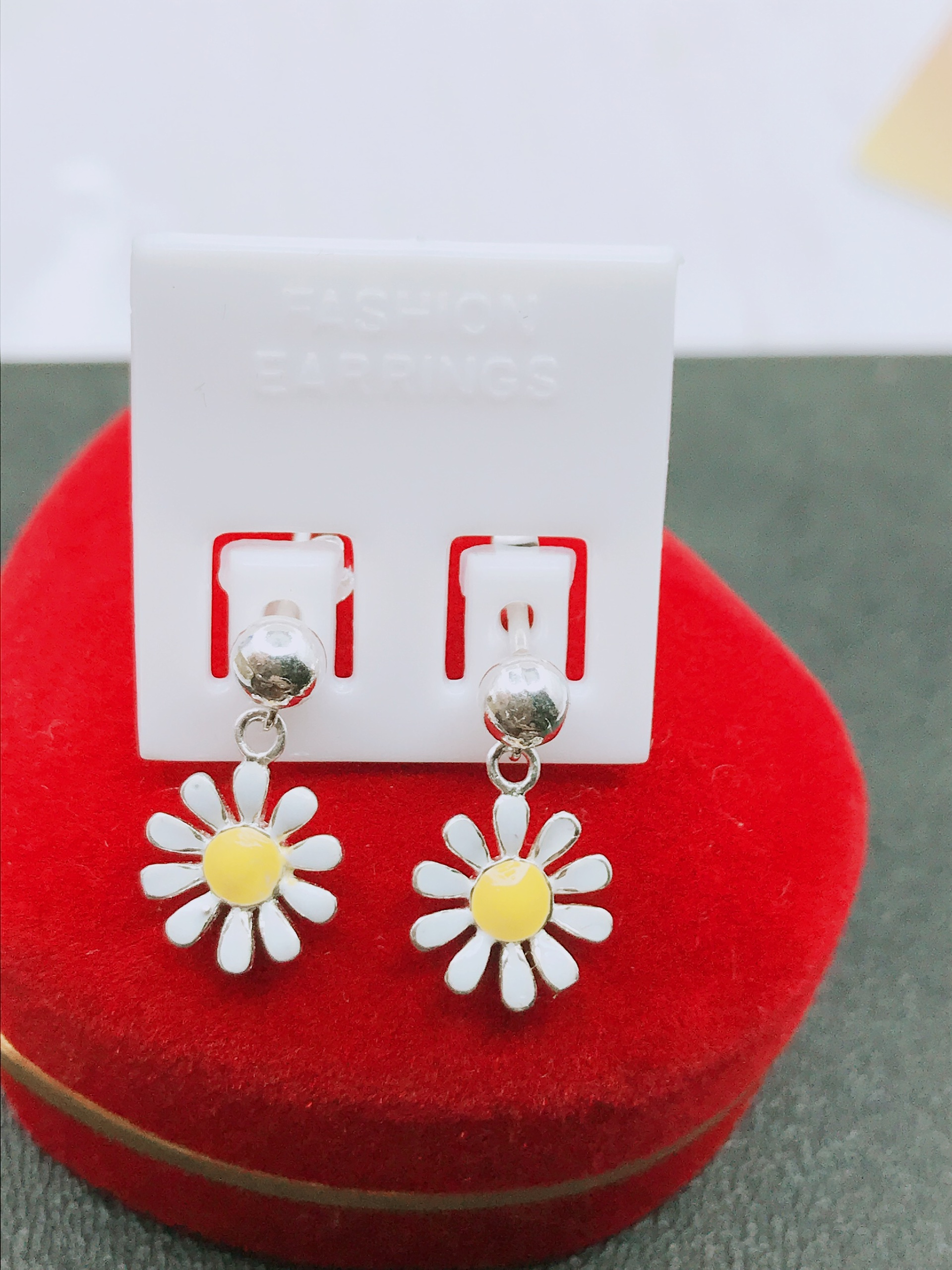 Bông Tai Bạc Nữ Hoa Cúc Chui Gài - Hoa Tai Chuẩn Bạc S925 - Khuyên Tai Bạc S925
