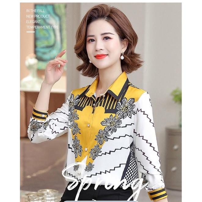 Áo sơ mi lụa trung niên cao cấp cực chảnh -hàng sẵn