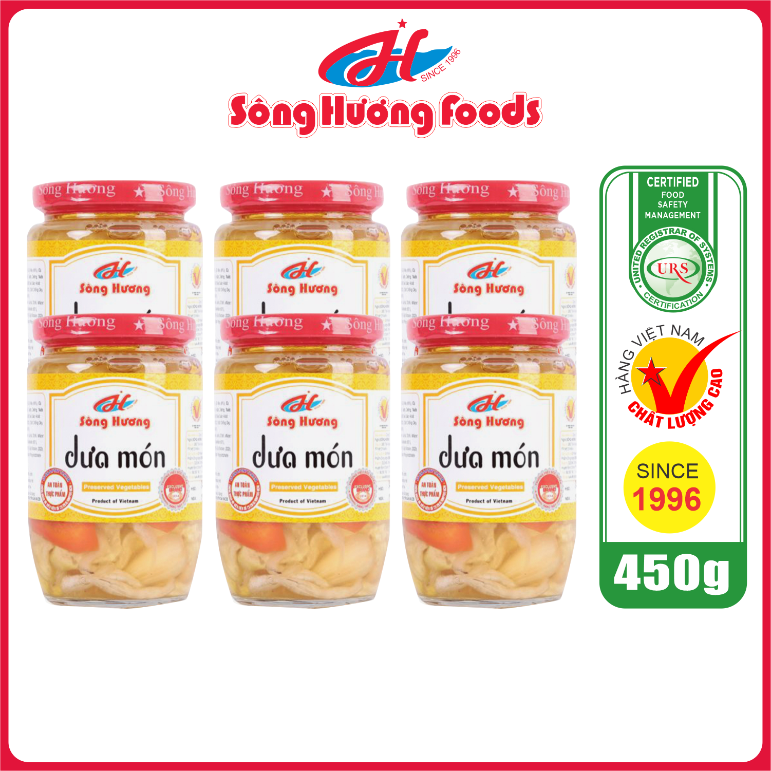 6 Hũ Dưa Món Sông Hương Foods Hũ 450g