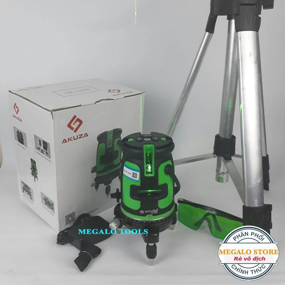 Máy Cân Mực Laser Thăng Bằng Tự Động AKUZA, 5 Tia Xanh