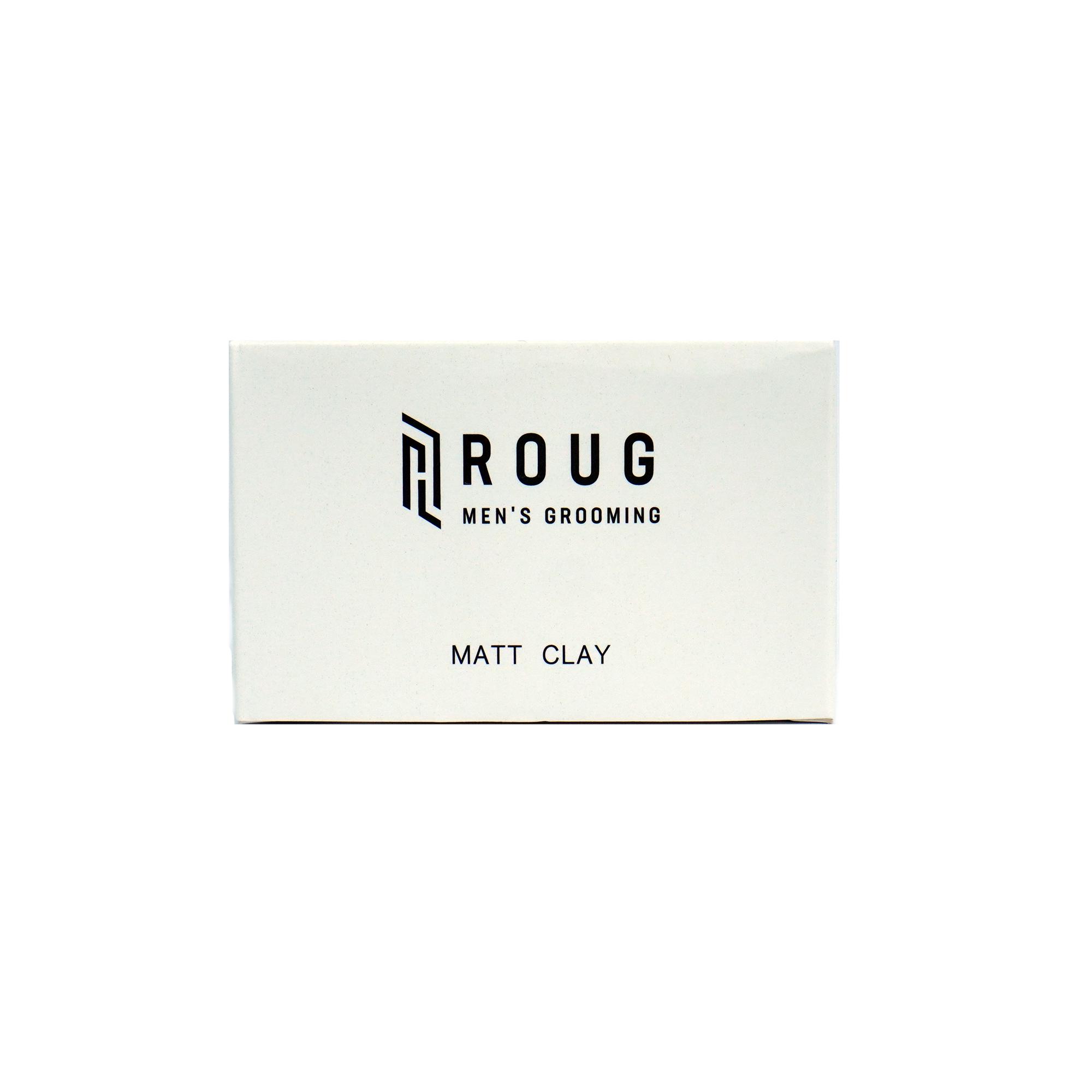 Sáp vuốt tóc Roug Matt Clay 90gr chính hãng cao cấp Singapore giúp tạo kiểu cho mái tóc dày cứng + Tặng 2 Lược tạo kiểu - Sáp vuốt tóc Roug Trắng