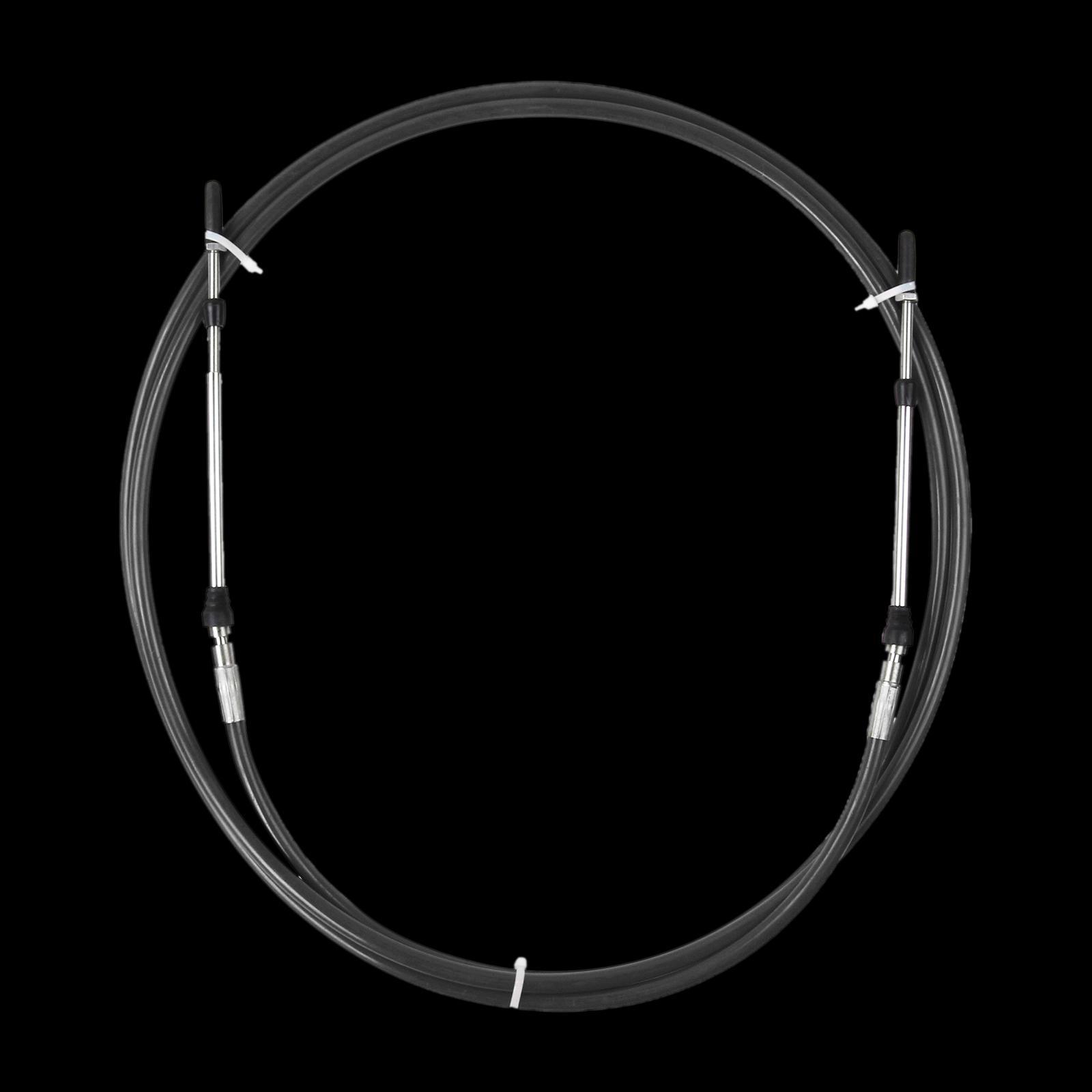 2pcs Universal Throttle Cable Black for Marine Boat Motor Control Lever 15FT