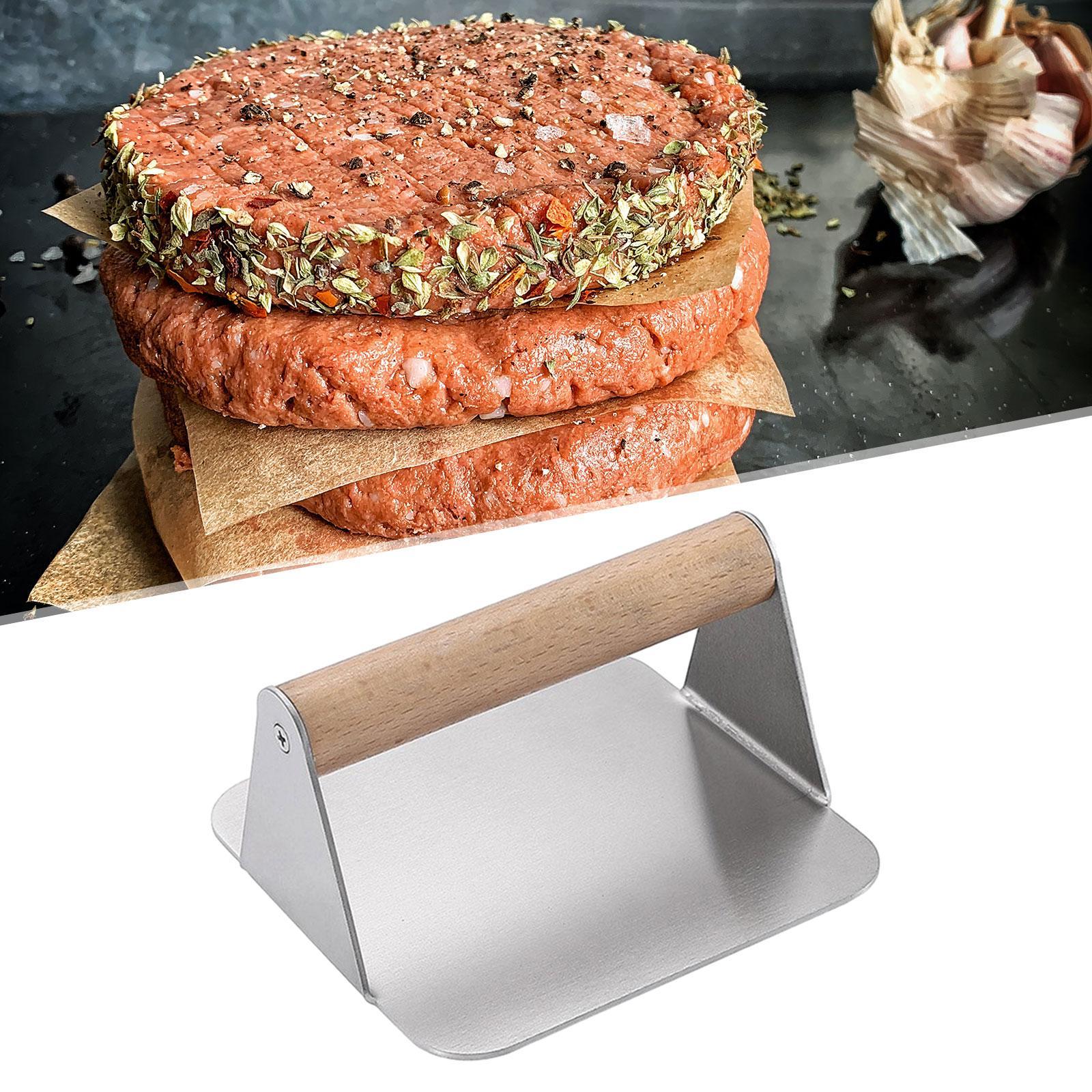 Burger Press Stainless Steel Smooth Burger Smasher for Grilling Tool Cooking