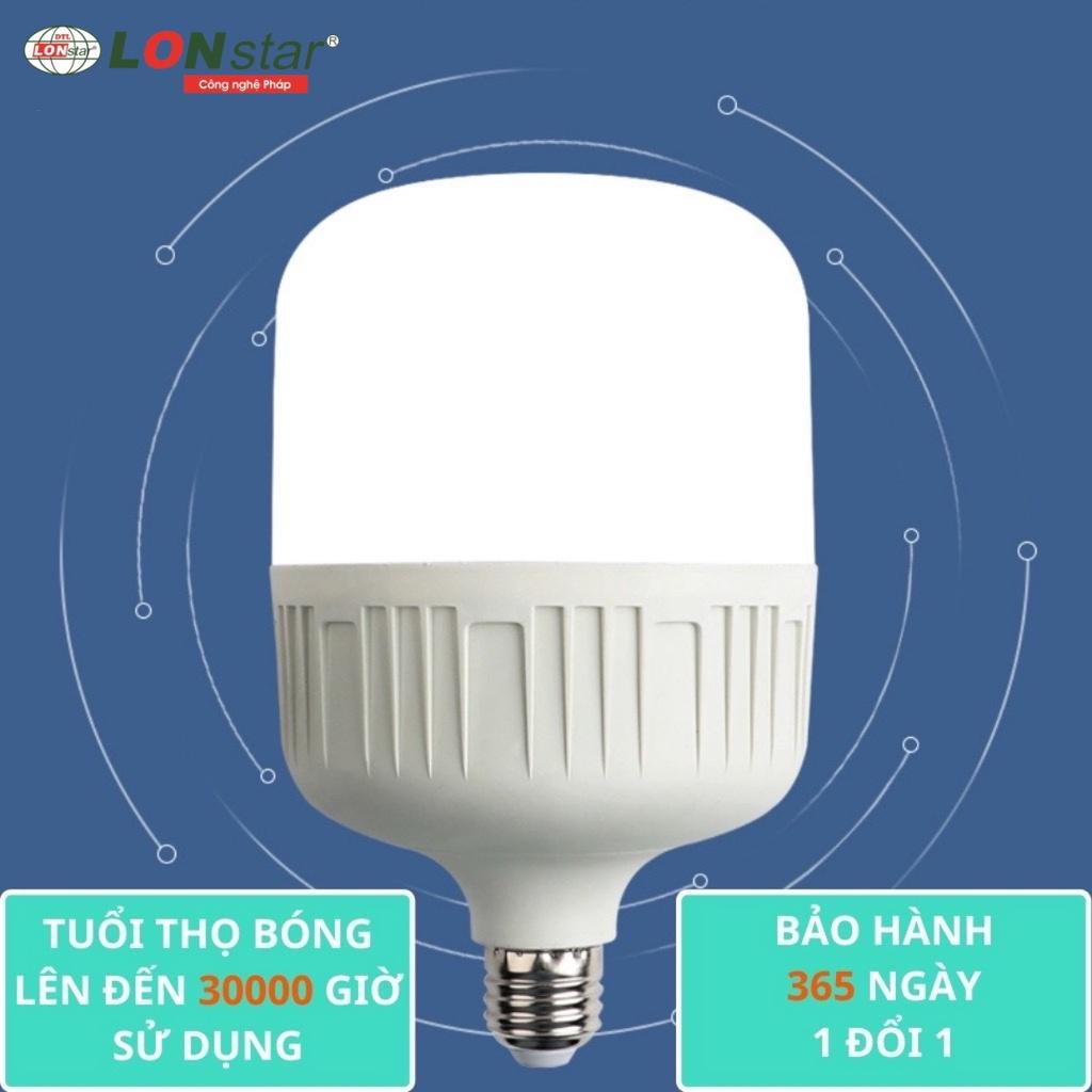 Bóng Đèn Led Bulb Trụ Tròn,Bóng Led Trụ Nhựa Đui E27 Công Suất 30W,40W,50W LONstar