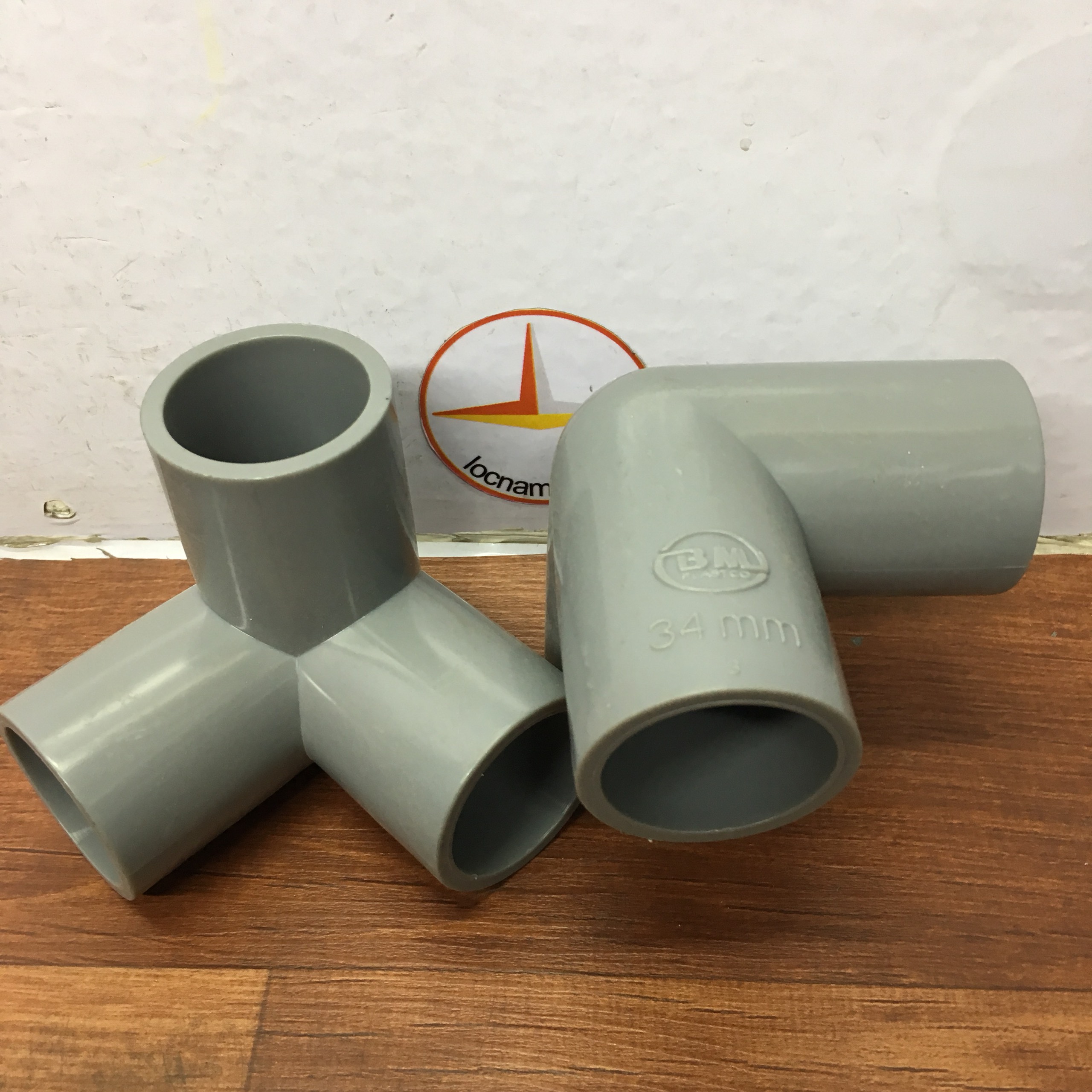 Co góc 3 hướng 34 nhựa PVC Bình Minh