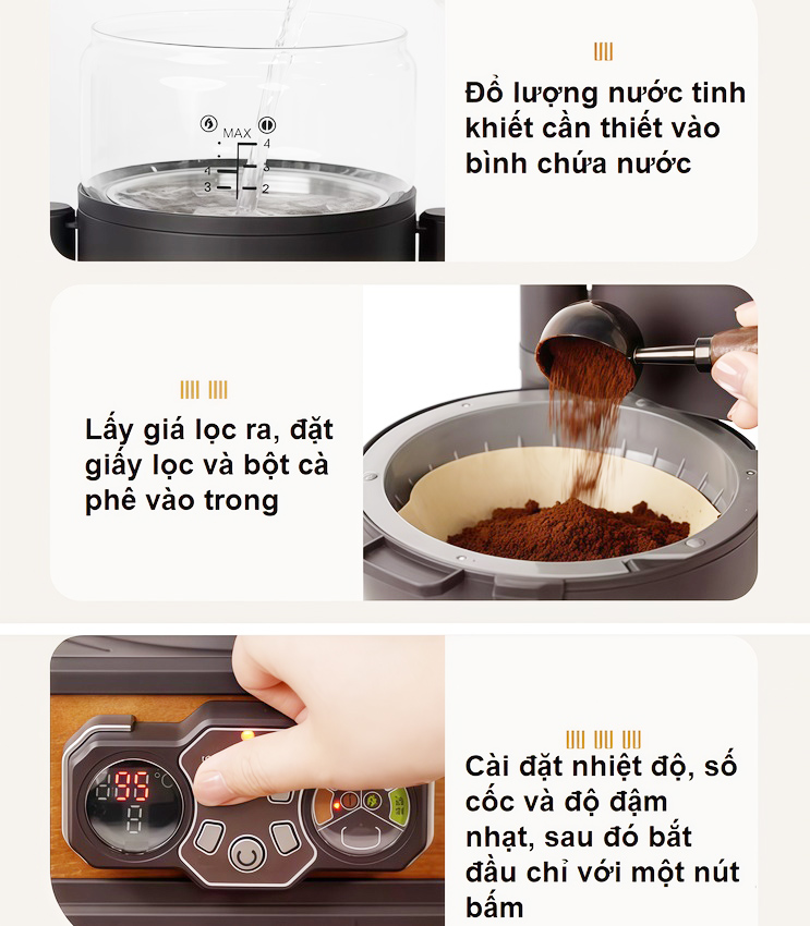 Máy pha cà phê, trà Drip cao cấp - Dòng máy chuyên nghiệp. Thương hiệu Đài Loan Wing Kwong cao cấp WCM-720. HÀNG CHÍNH HÃNG