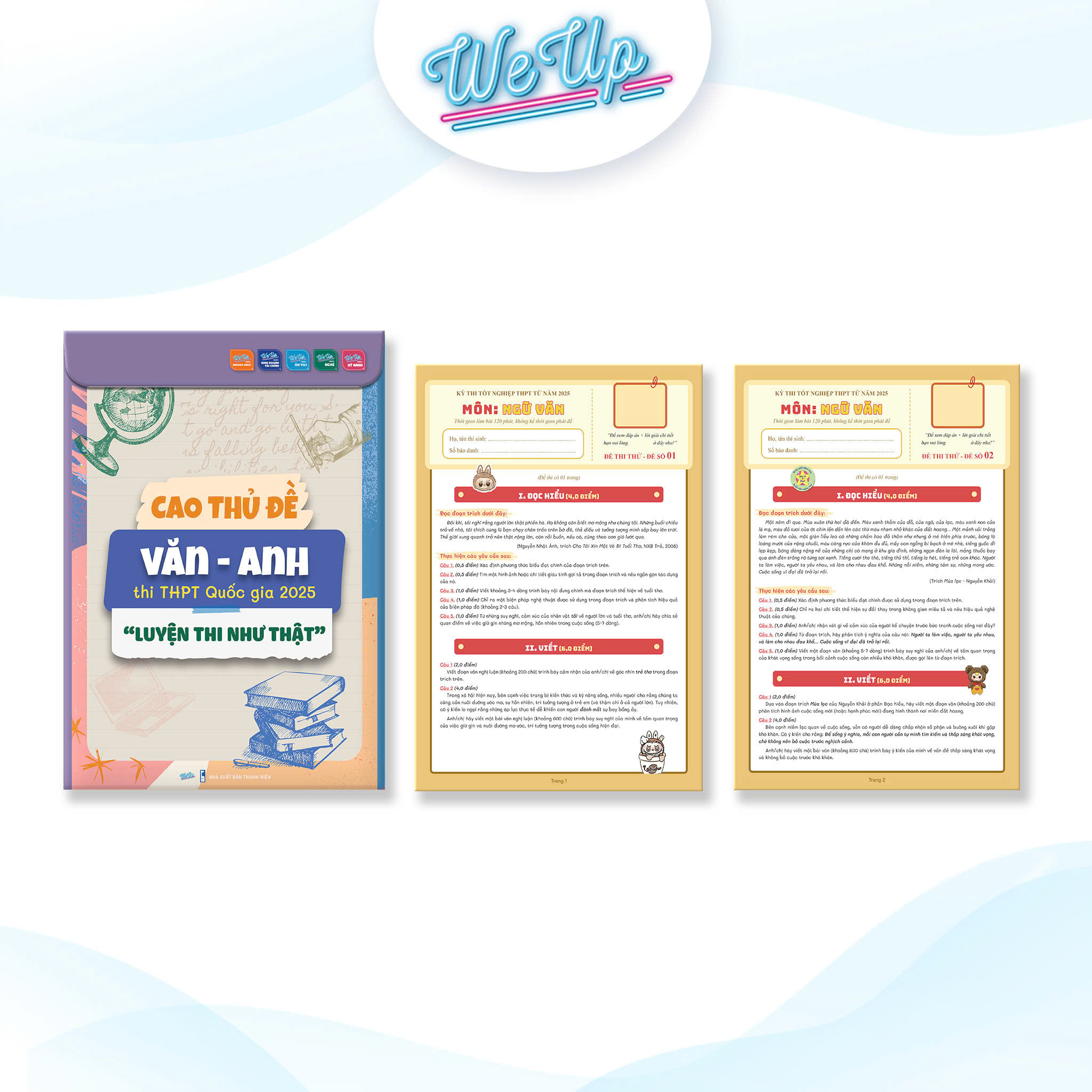 COMBO 2 SÁCH CAO THỦ ĐỀ THPT 2025 : Cao thủ luyện đề Toán + Cao thủ luyện đề Văn - Anh