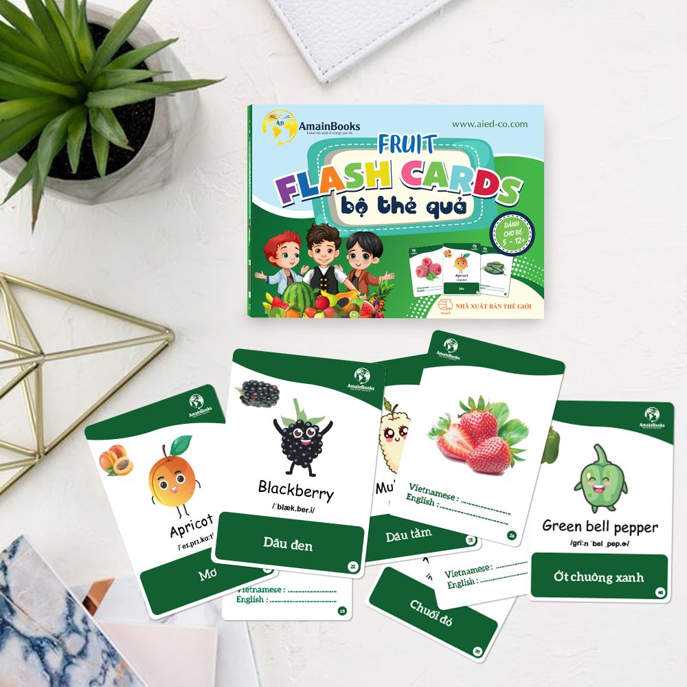 Bộ thẻ Flashcard 200 loại quả