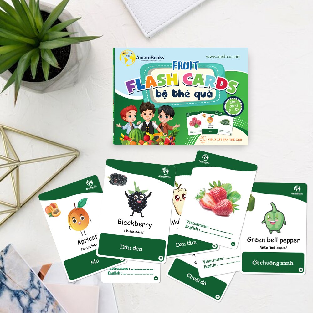 Bộ thẻ Flashcard 200 loại quả