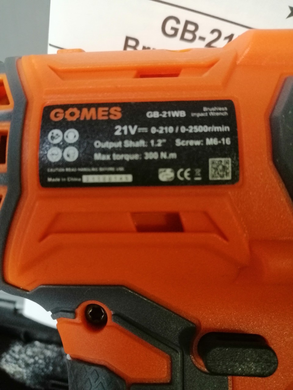 Máy siết bulong Gomes GB-21WB 21V-4.0Ah Hàng công ty chính hãng