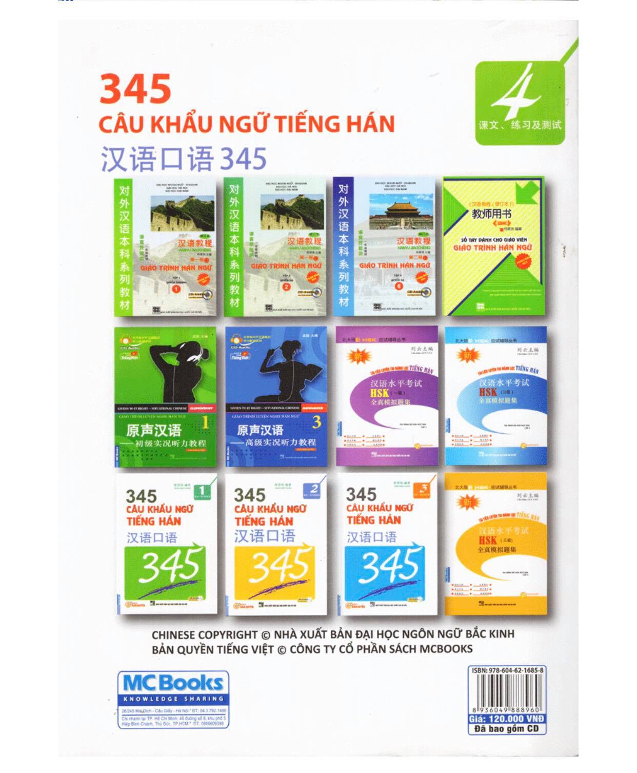 345 Câu Khẩu Ngữ Tiếng Hán Tập 4 (Bản Tiếng Việt) ( tặng kèm bút chì siễu dễ thương )