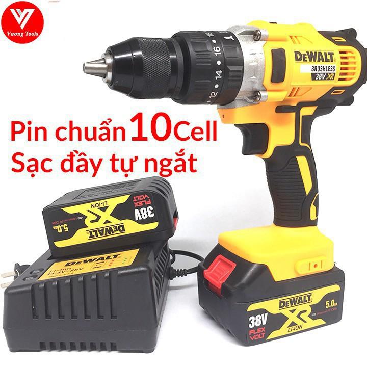 Khoan Pin DeWalt 38V Khoan Bê Tông ,Bắn Vít .Máy Không Than Bảo Hành 10 Tháng