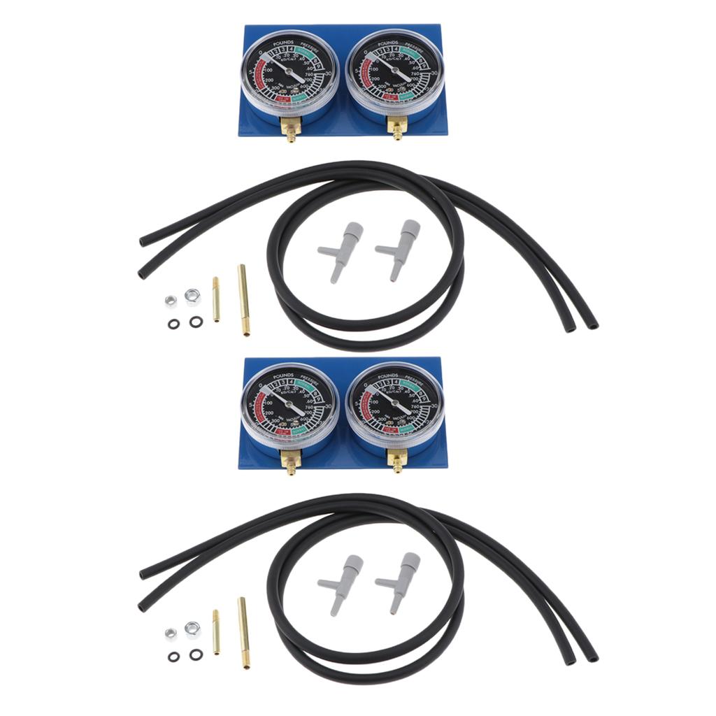 2Pcs Carb Carburetors Synchronizer Vacuum Balancer Gauge 2 Cylinder Set