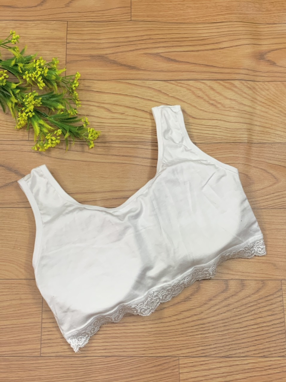 COMBO 5 ÁO BRA THUN LỤA MỀM CHÂN REN QT03