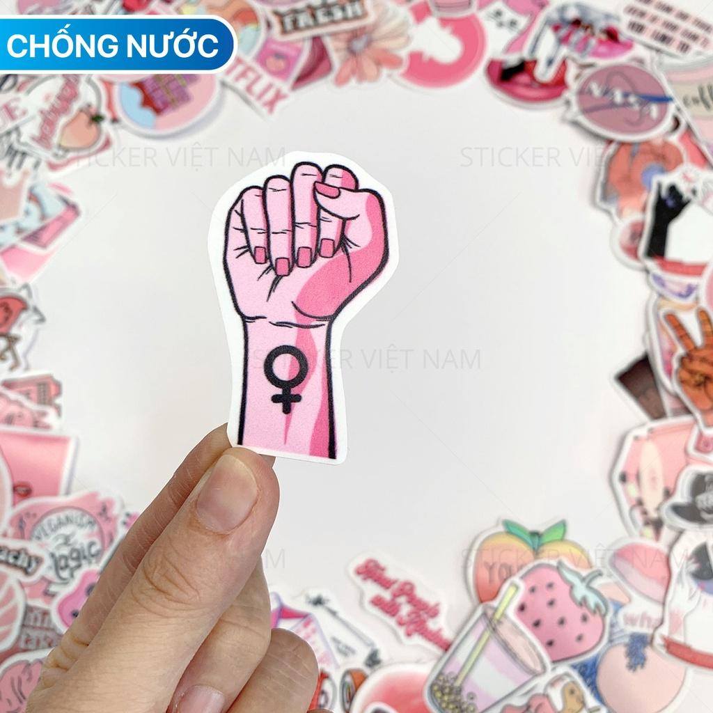 Sticker màu Hồng Đào dễ thương - Peachy - Dán Trang Trí - Chất Liệu PVC Cán Màng Chất Lượng Cao Chống Nước, Chống Nắng, Không Bong Tróc Phai Màu