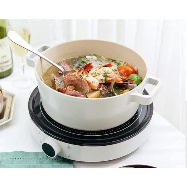 Bếp Từ Kèm Nồi Lẩu Fika, Bếp Lẩu Điện Mini, Công Suất 2000W, Nhập Hàn, BH 12 Tháng