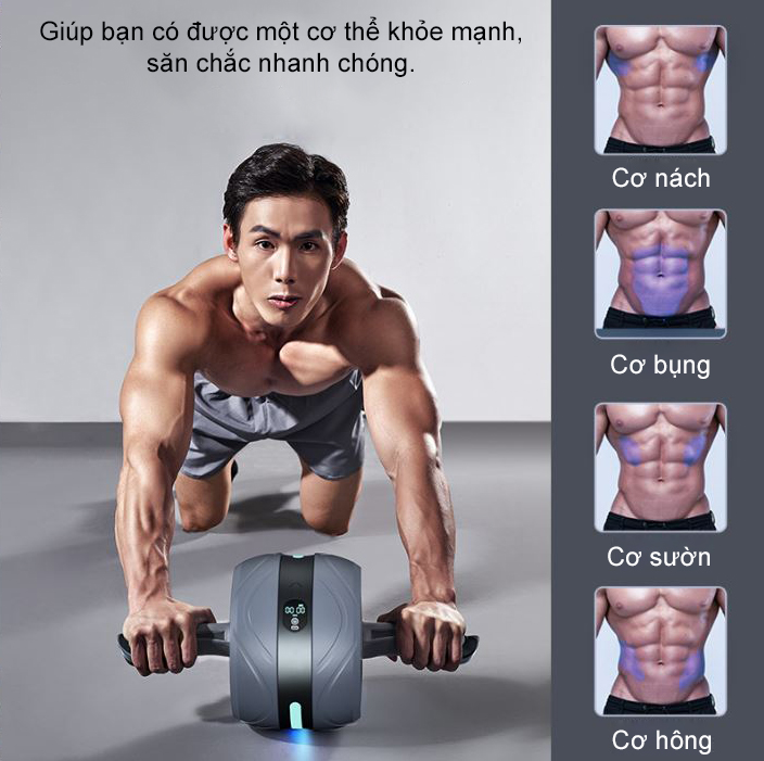 Con lăn điện tử tập thể dục gym cơ bụng tay chân - AI REBOUND