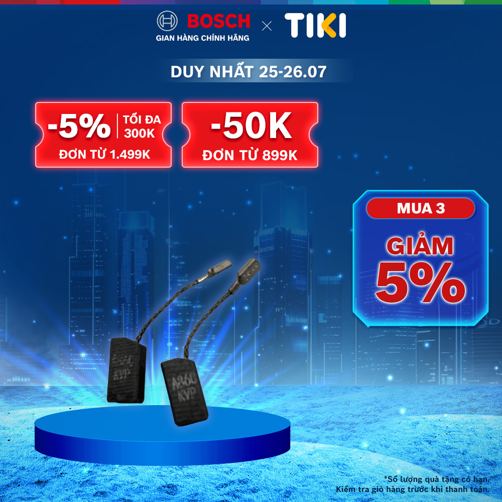 Bộ chổi than phụ tùng cho máy Bosch chất lượng chuẩn Đức