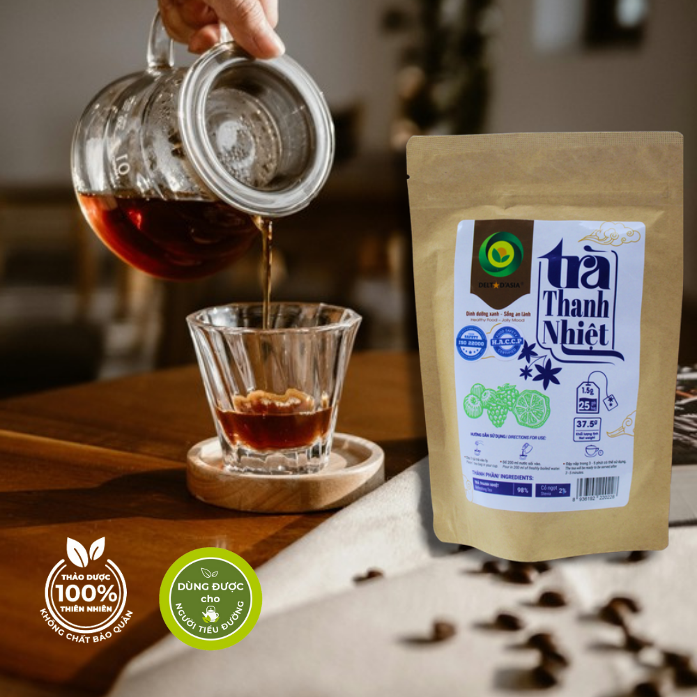 TRÀ THANH NHIỆT - Delta D'Asia Giải độc, mát gan, thanh lọc cơ thể (25 - 50 túi x 1,5 g)