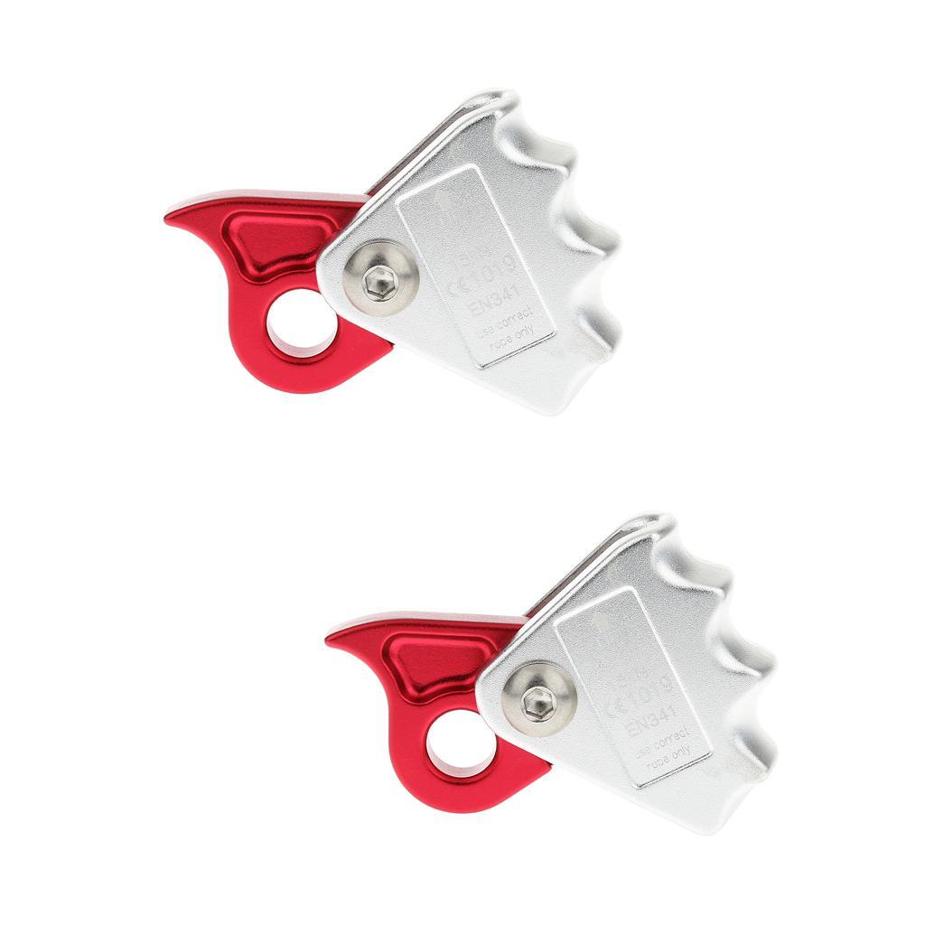 2x 15KN Safety Rock Climbing Rope Grab Clamp Protecta Fall Protect Equipment