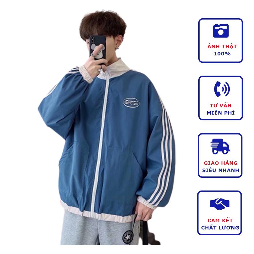Áo Khoác Bomber Nam Nữ Dày Dặn Chạy Sọc Tay Chất Liệu Dù Mero 2 Lớp Không Nón Bao Ngầu Hot Trend