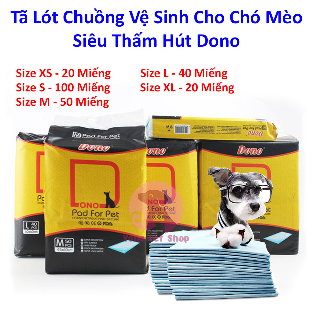 Tã Lót Chuồng Miếng Lót Vệ Sinh Cho Chó Mèo Siêu Thấm Hút Dono