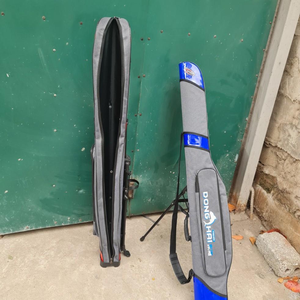 TÚI ĐỰNG CẦN CÂU 2 ngăn 1m20 dạng cứng chuyên bao đựng cần câu tay phụ kiện đồ câu cá