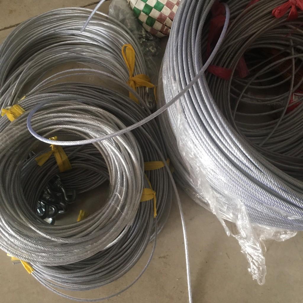 Cáp bọc nhựa cuộn 100 mét - Size 2mm > 6 mm cáp thép giá sỉ