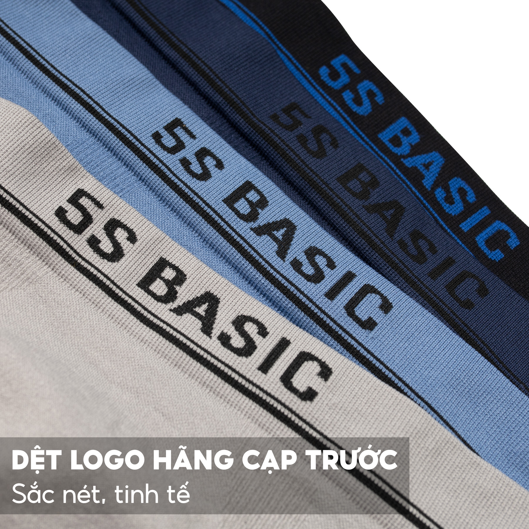 Quần Sịp Đùi Nam 5S , Cạp Dệt Không Đường May, Thấm Hút, Co Giãn, Kháng Khuẩn Cực Tốt