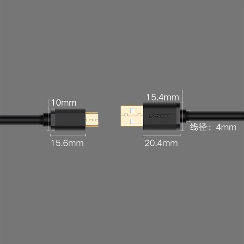 Cáp Micro USB Dài 1,5m Chính Hãng Ugreen 10837