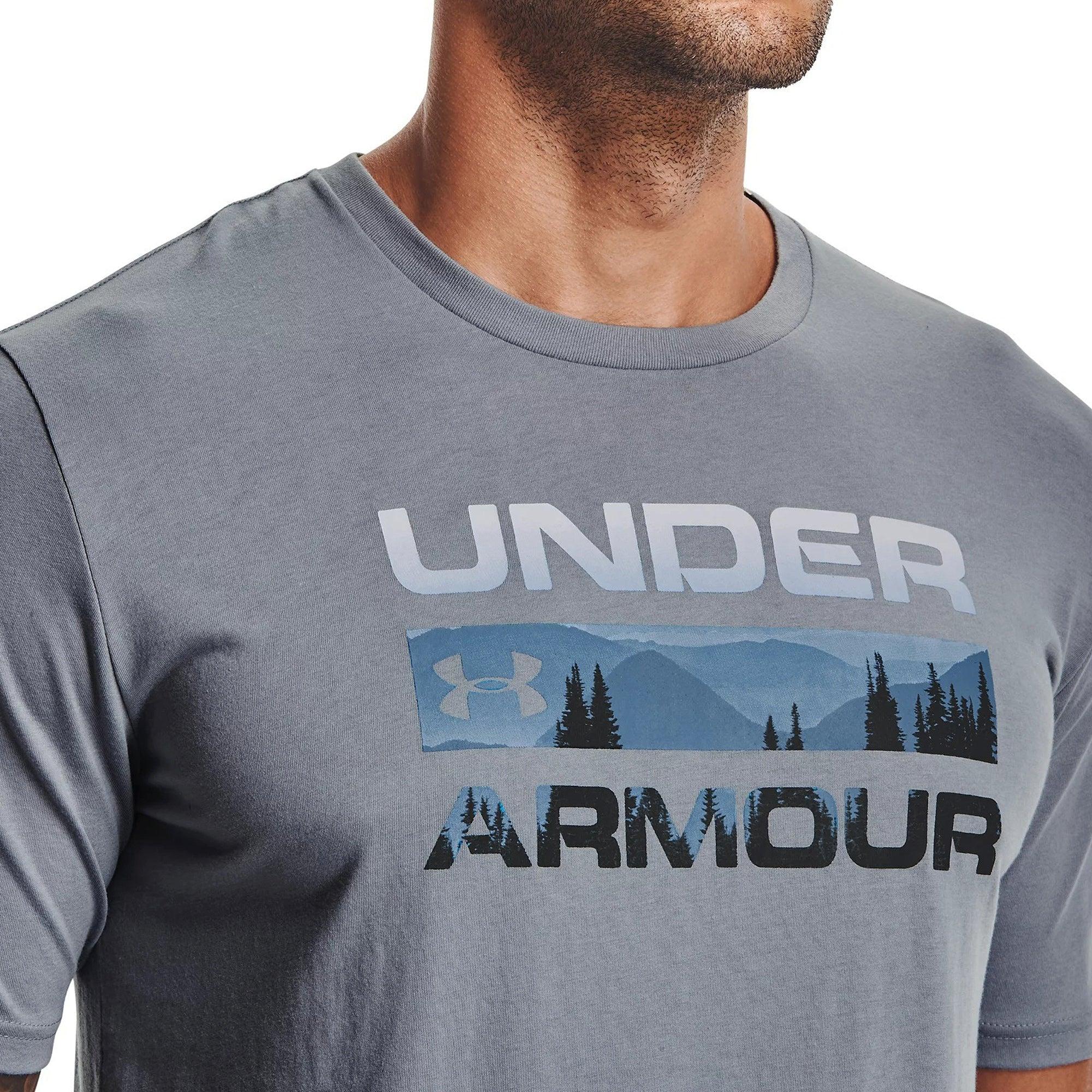 Áo thun tay ngắn thể thao nam Under Armour Stacked Logo Fill - 1361903-035