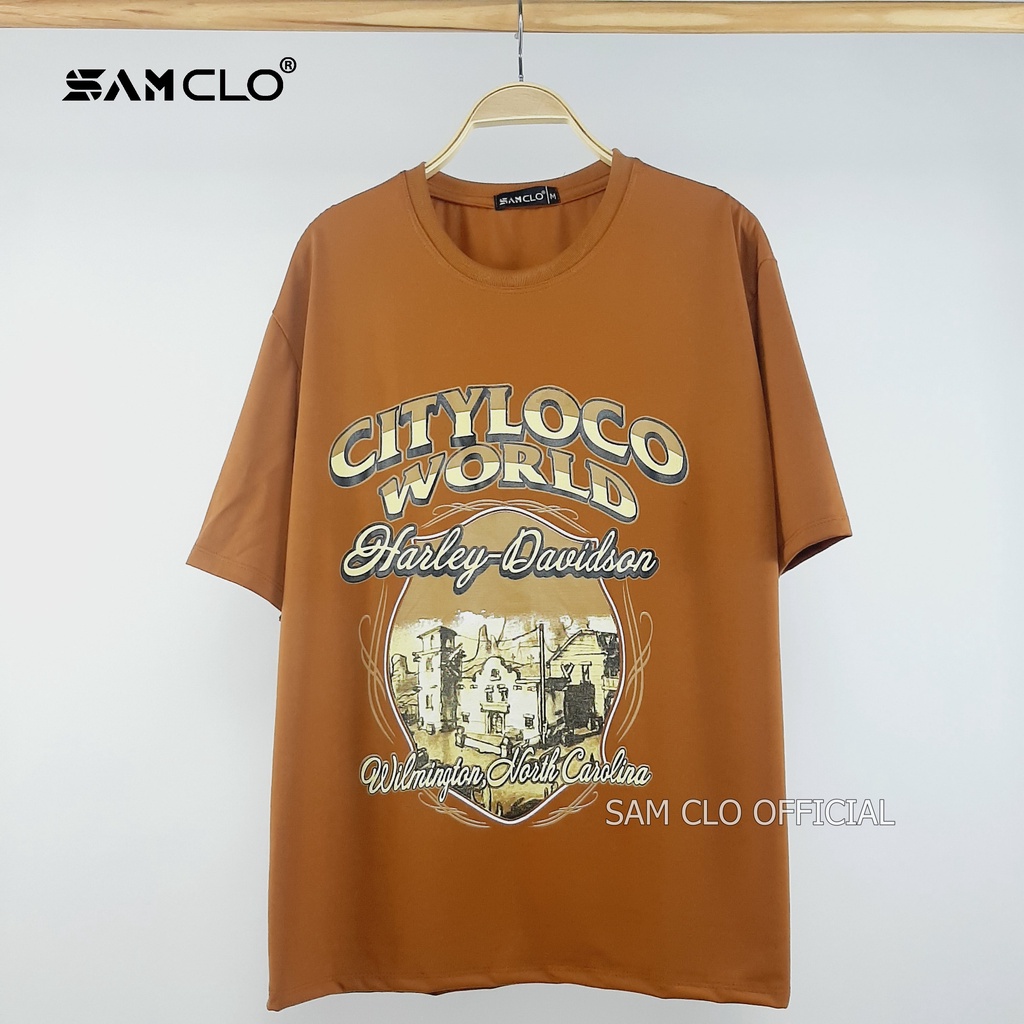 Áo thun nam nữ tay lỡ SAM CLO phông form rộng dáng Unisex - áo lớp, nhóm, couple in hình thành phố CITYLOCO WORLD