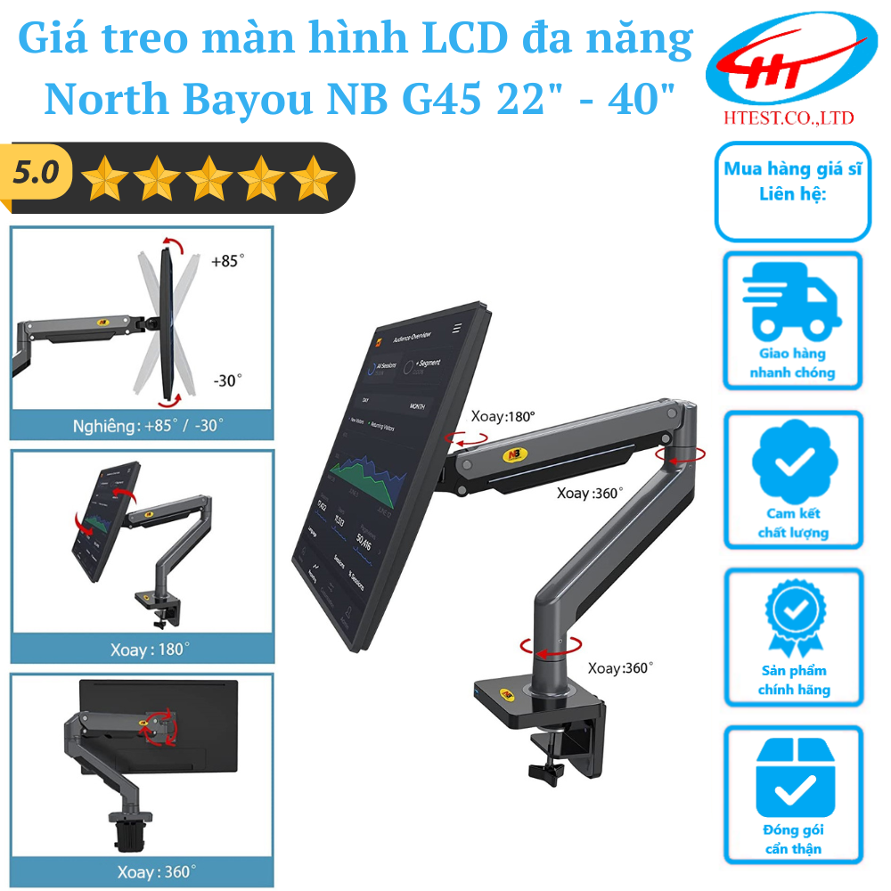 Giá treo màn hình LCD đa năng North Bayou NB G45 22" - 40" - Hàng chính hãng