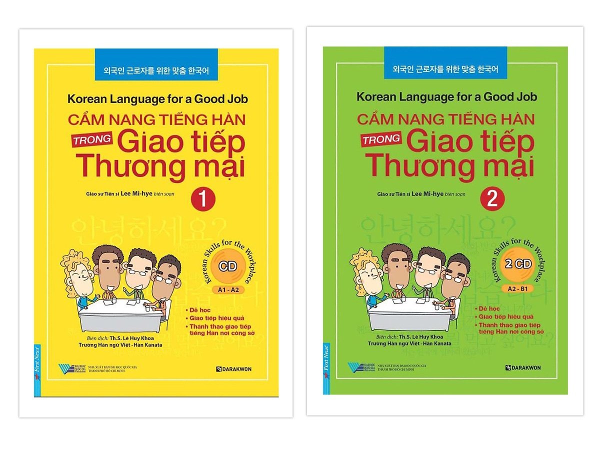 Combo Cẩm Nang Tiếng Hàn Trong Giao Tiếp Thương Mại ( Tập 1+ Tập 2 ) + CD