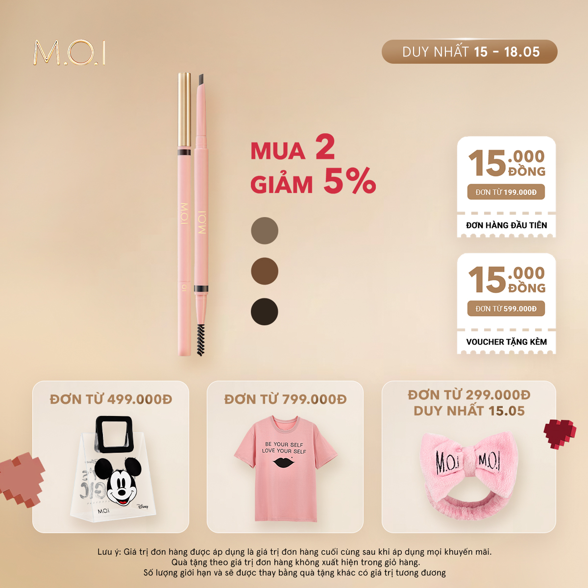 Chì kẻ mày M.O.I Perfect Shape Eyebrow Pencil