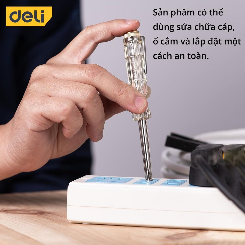 Bút Thử Điện 100-500V Deli Chính Hãng - Nhỏ Gọn, Tiện Lợi, An Toàn Sử Dụng - EDL8001