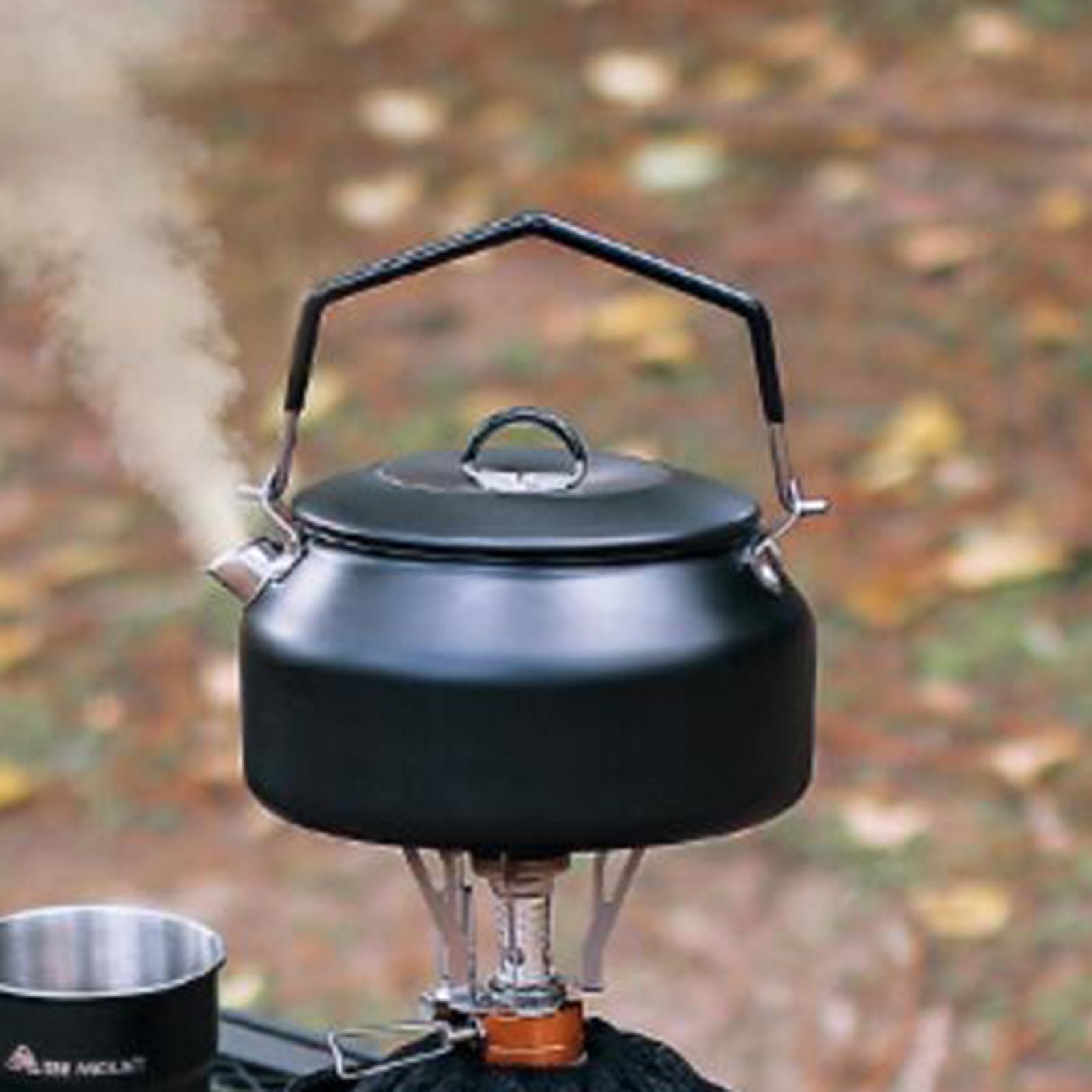 Water Boiler 1L Camping Water Kettle Anti Scald and Lockable Handle Teapot Teakettle for Camp Fishing Mountaineering Barbecue