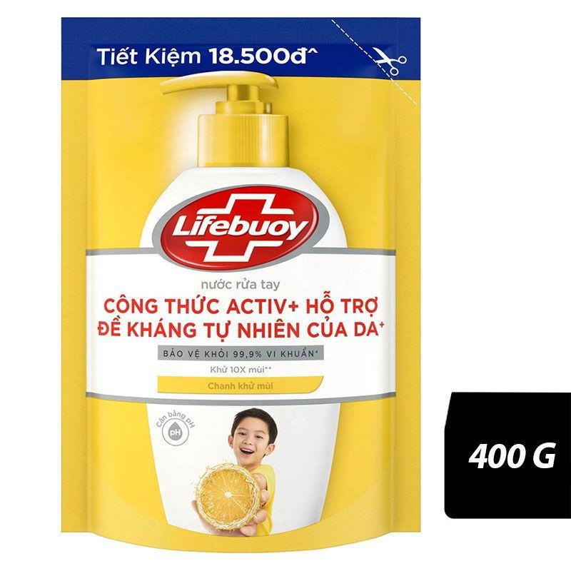 Nước Rửa Tay Lifebuoy Chanh Khử Mùi Túi 400g – 8934868167020