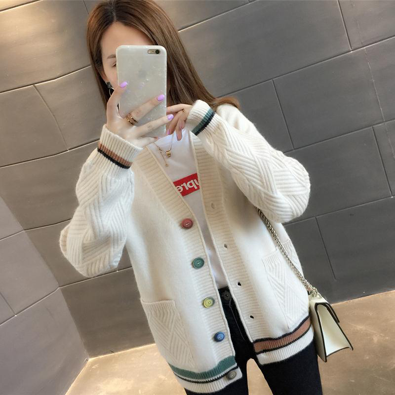 Áo len cardigan nữ form rộng phong cách Hàn Quốc