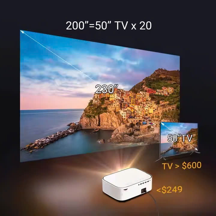 Máy chiếu di động BYINTEK K45 Smart,WiFi, Android, Full HD 1080P, 4K - Hàng nhập khẩu