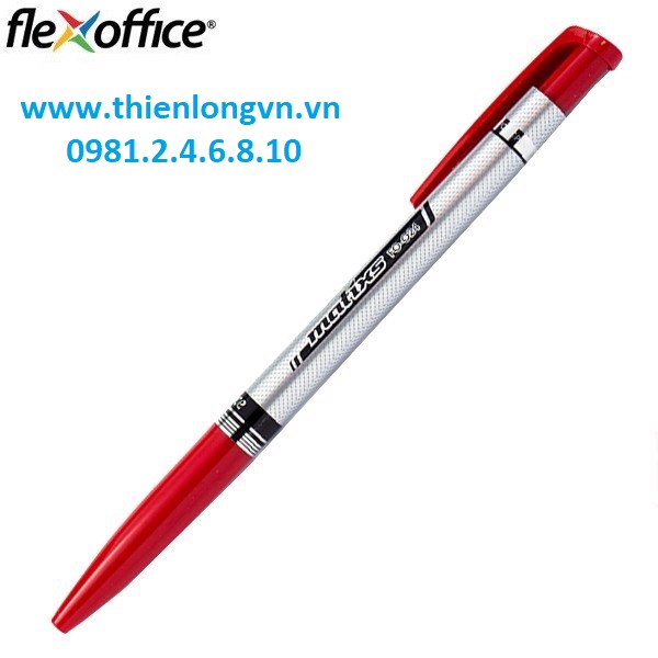 Combo 5 Bút bi flexoffice FO-024 Chính Hãng Vết Trơn Đều Mực