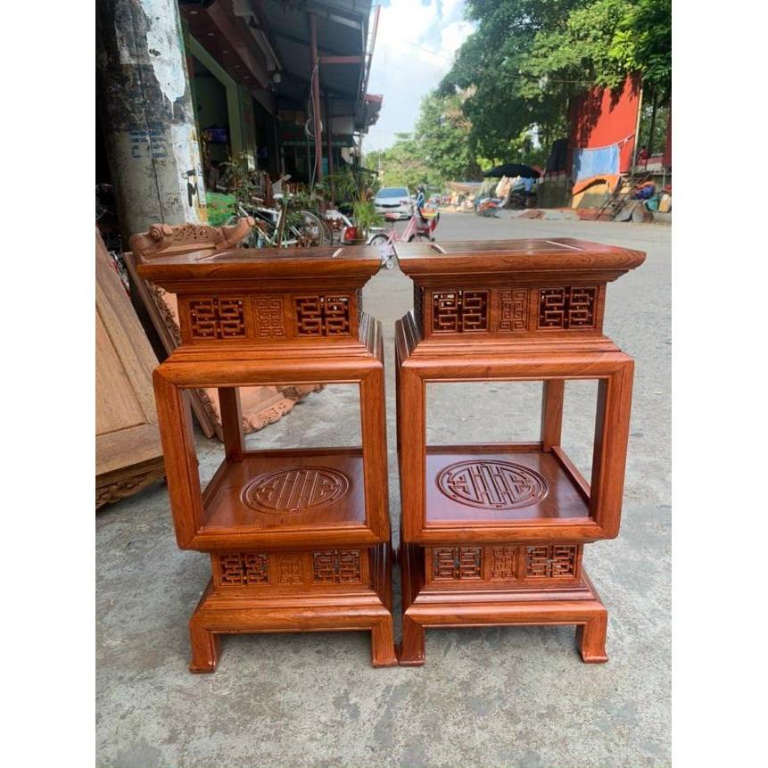 Đôn đèn gỗ hương đá (cao 60xm, mặt 30x30cm)