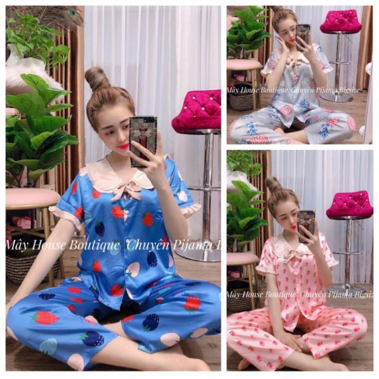 Đồ bộ Pijama Bigsize dài tiểu thư lụa satin