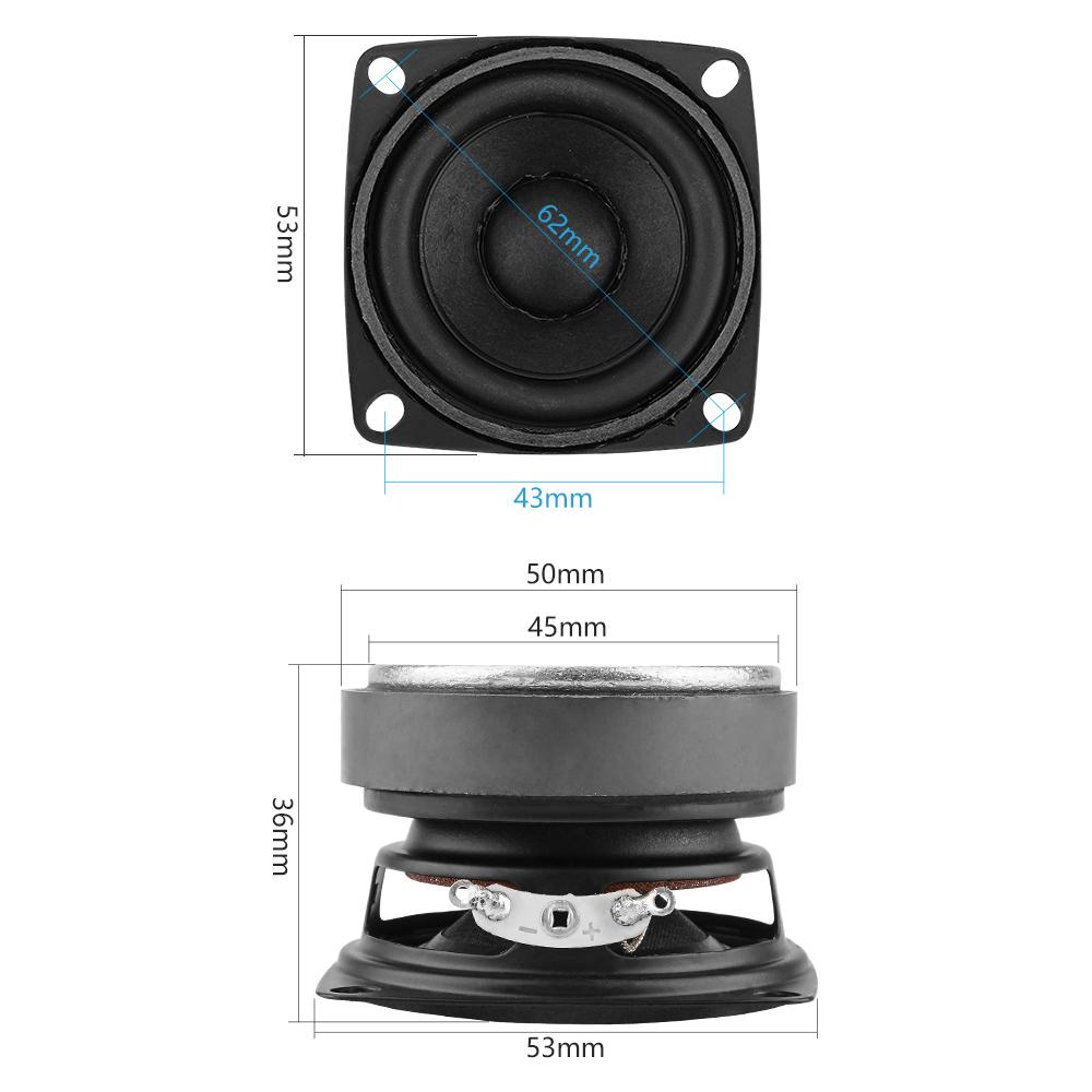 Aiyima 2 Inch 2 Loa Âm Thanh Di Động Mini 53Mm 4 Ohm 15W Loa Âm Thanh Nổi Toàn Dải Cho Bộ Khuếch Đại Rạp Hát Tại Gia Tự Làm