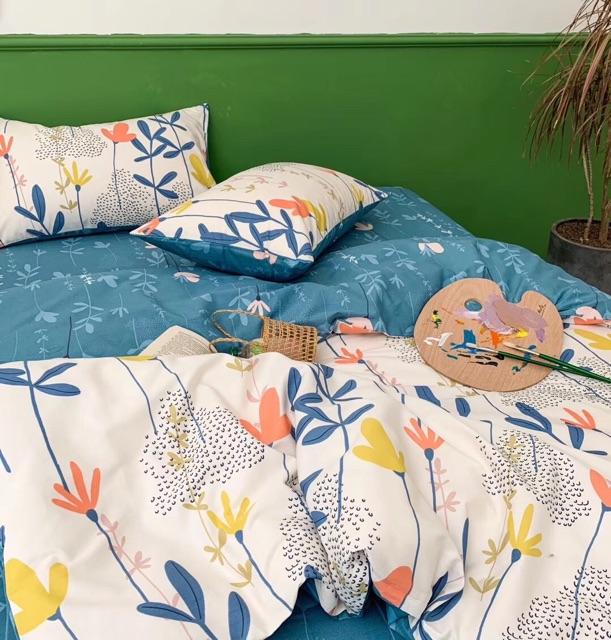 Set Cotton Living Hàng Nhập Khẩu Cao Cấp 100% cotton Lá Me Xanh Trong BST Hello Summer 2020
