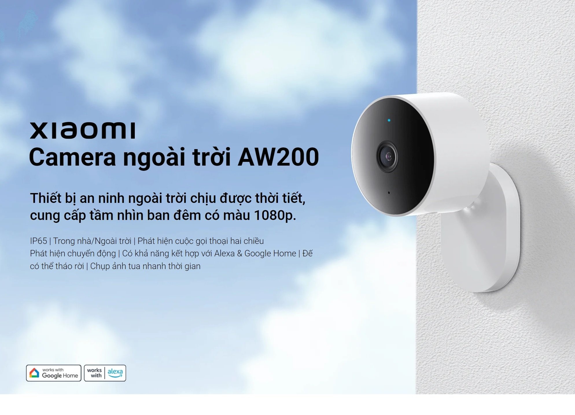 Camera ngoài trời Xiaomi AW200 1080P Bảo hành 24 tháng - Hàng Chính Hãng