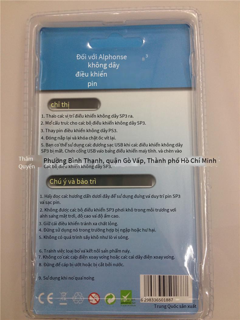 Khuyến mãi phù hợp với pin tay cầm PS3 không dây Pin tay cầm PS3 có cáp dữ liệu Tay cầm PS3 tích hợp pin lithium