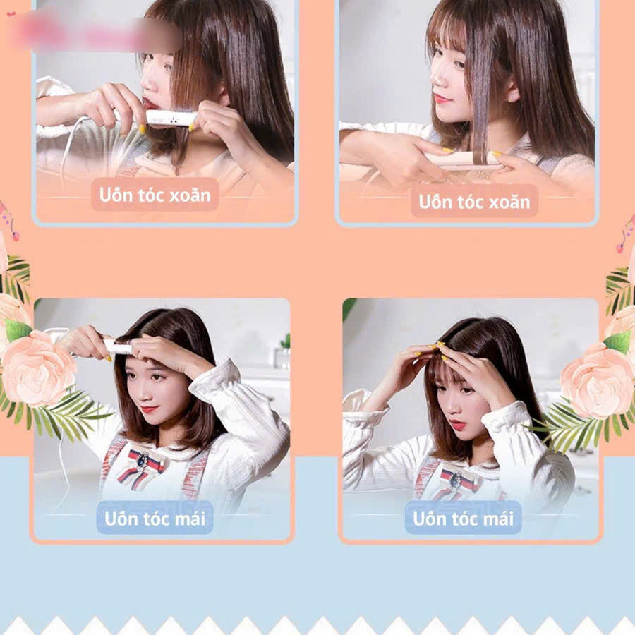 Phụ kiện tóc -Dụng cụ dập tóc   mini có hộp ,  nhiều chức năng , nhỏ gọn tiện lợi khi đi du lịch
