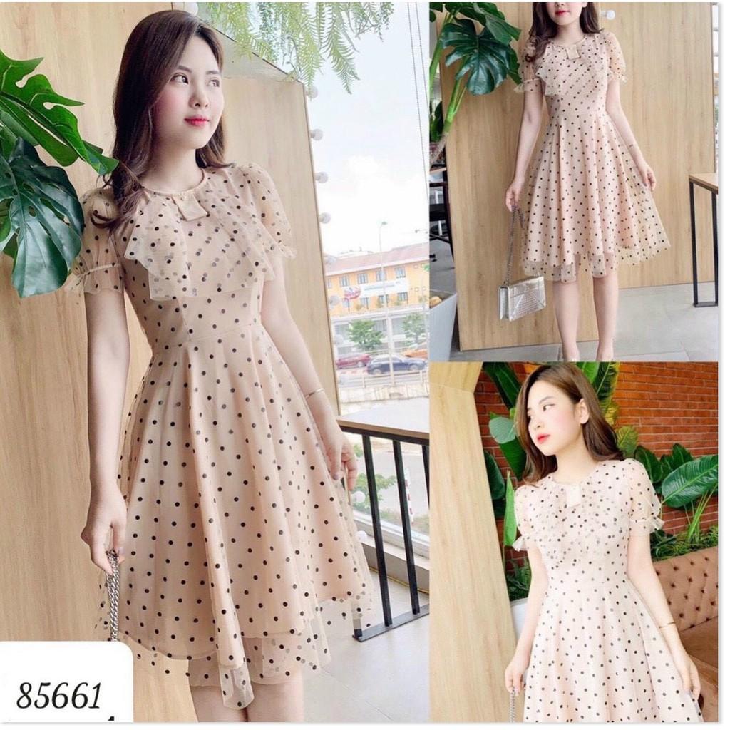 Đầm xoè lưới bi siêu sang tôn dáng cho các chị em THỜI TRANG LANO STORE